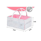 Бебешка Сгъваема Кошница За Пелени В Сиво-Розов Цвят