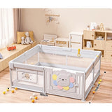 Детска Ограда Animal World Grey С Магнитна Дъска И Кош Sonne