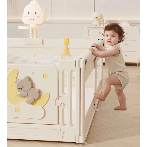 Бебешка Ограда Forest Animals Cream Магнитна Дъска И Кош Sonne