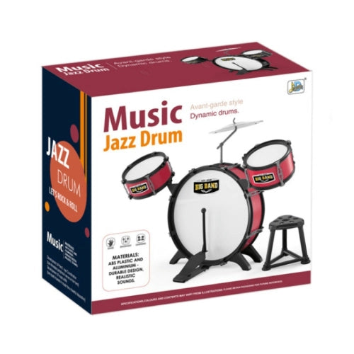 Детски Червени Барабани Tom Toms С Чинел