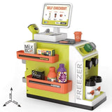 Supermarket pentru copii cu accesorii cu sunet și aparat de cafea