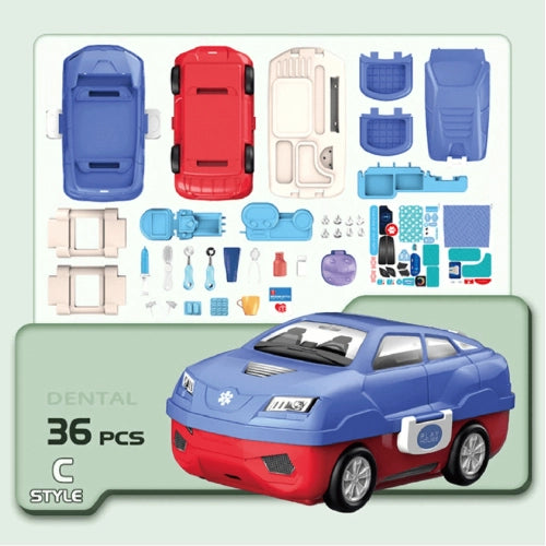 Set distractiv pentru copii cu mașini dentare, 37 de piese
