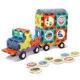 Set de construcție magnetic stele cu figurine și panouri 100 piese