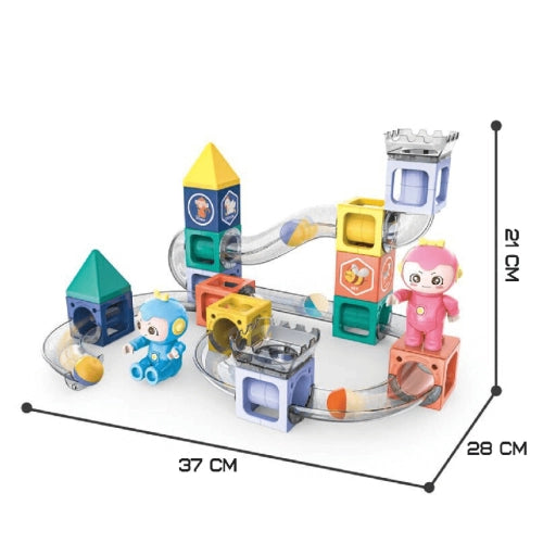 Constructor magnetic Neo cu figurine și panouri, 38 de piese