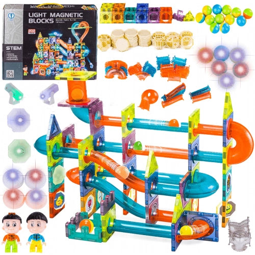 Голям Магнитен Конструктор Agera Със Светещо Топче 202 Части
