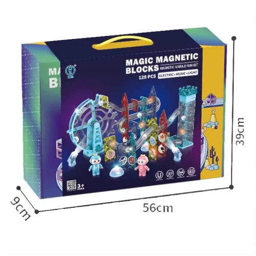 Constructor magnetic distractiv cu sunet și lumină 129C