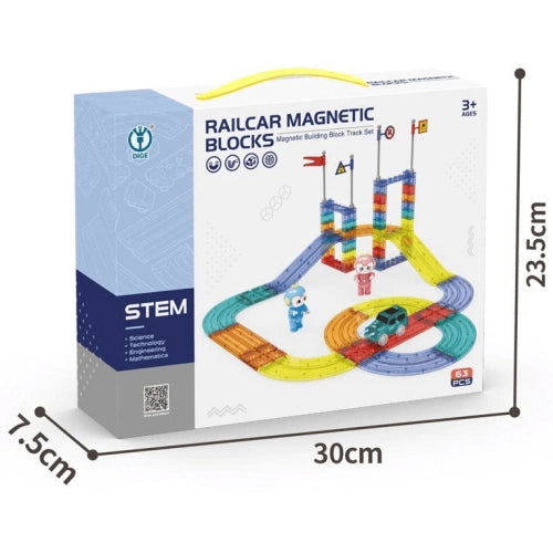 Магнитна Писта Crimson За Деца С Количка И Фигурка, 63 Части