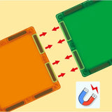 Set de construcții magnetice Otomo colorat cu 28 de piese