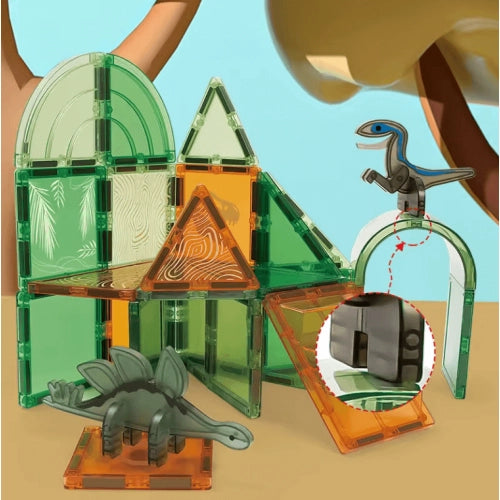 Set de construcții magnetice Otomo colorat cu 28 de piese