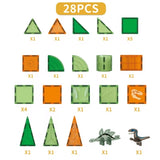 Set de construcții magnetice Otomo colorat cu 28 de piese