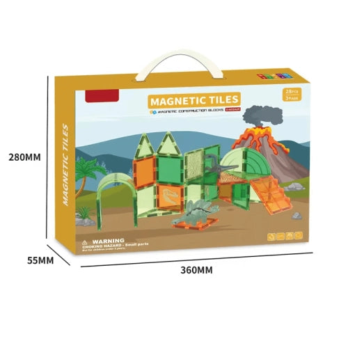 Set de construcții magnetice Otomo colorat cu 28 de piese