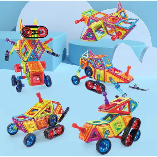 Set de construcții magnetice Omega pentru copii cu 72 de piese diverse