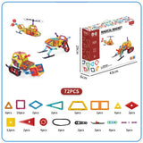 Set de construcții magnetice Omega pentru copii cu 72 de piese diverse