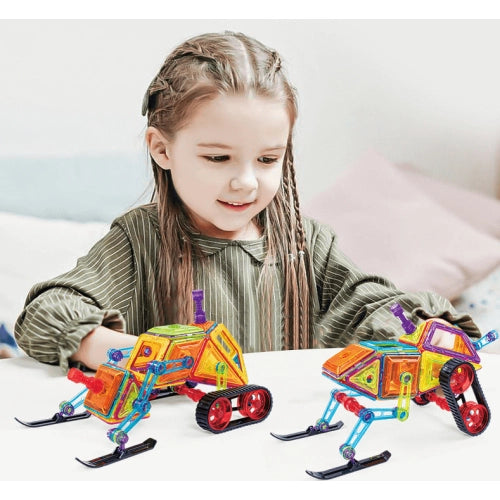 Set de construcții magnetice Omega pentru copii cu 72 de piese diverse