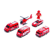 Trenuleț mare pentru copii Sonne Fire Mix cu cărucioare, 92 de piese