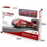 Trenuleț mare pentru copii Sonne Fire Mix cu cărucioare, 92 de piese