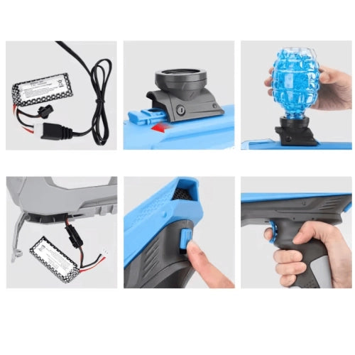 Пистолет За Деца Mithril С 5000 Водни Топчета И Led Светлина