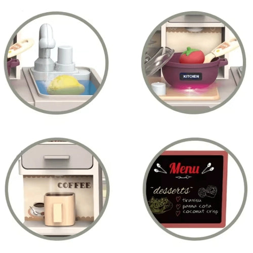 Set de bucătărie pentru copii cu înălțimea de 42 cm și multe accesorii