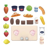 Set de bucătărie pentru copii cu înălțimea de 42 cm și multe accesorii