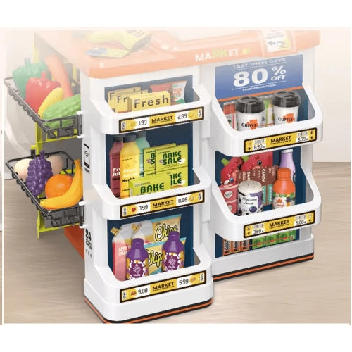 Set Super Kids cu coș de cumpărături și scaner