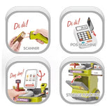 Supermarket mare verde cu casă de marcat și scaner, 48 de piese