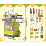 Supermarket mare verde cu casă de marcat și scaner, 48 de piese