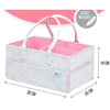 Детска Сгъваема Кошница За Пелени В Сиво-Розов Цвят