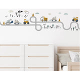 Sipo Стикери За Стена За Детска Стая, Трактори На Улицата