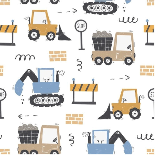 Стикери За Стена Sipo За Детска Стая, Трактори, Багери