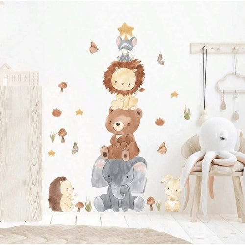 Sipo Стикери За Стена За Детска Стая, Пирамида С Животни