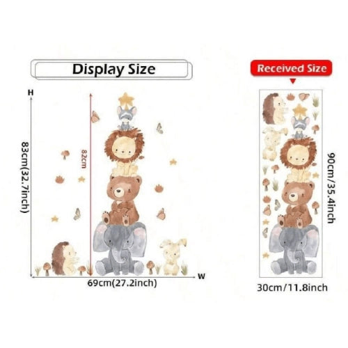 Sipo Стикери За Стена За Детска Стая, Пирамида С Животни