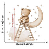 Sipo Стикери За Стена За Детска Стая, Плюшено Мече На Стълба