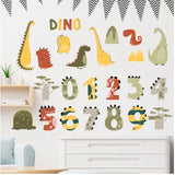 Sipo Стикери За Стена За Детска Стая, Дино Числа