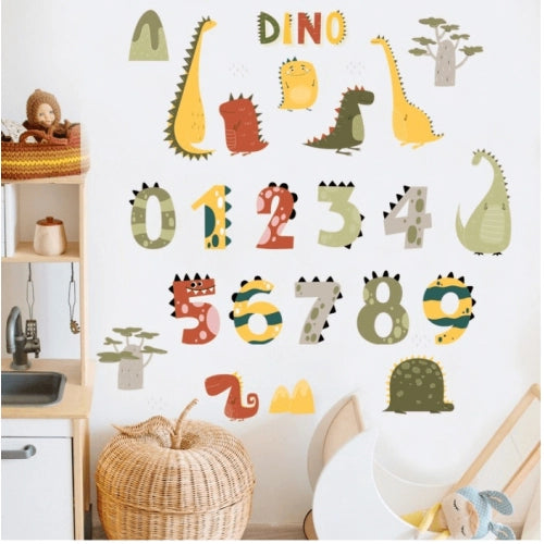 Sipo Стикери За Стена За Детска Стая, Дино Числа
