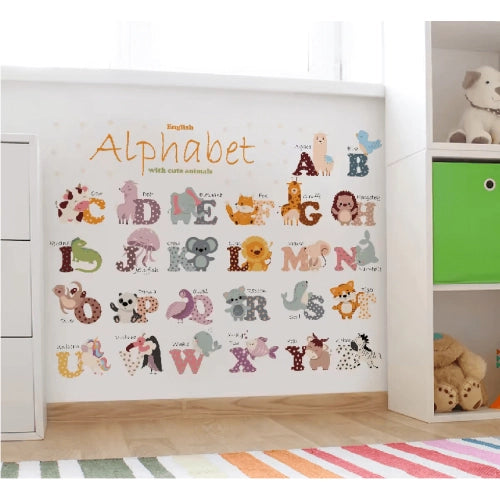 Sipo Стикери За Стена За Детска Стая, Азбука На Животни