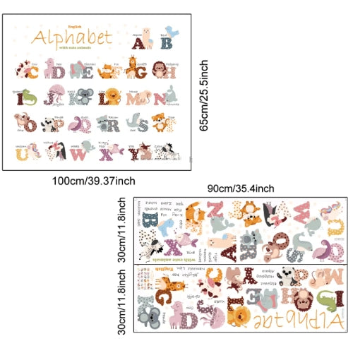 Sipo Стикери За Стена За Детска Стая, Азбука На Животни