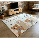 Covor moale cu căprioare / urși / lame 150 * 200 * 1 cm. Mărime Xs