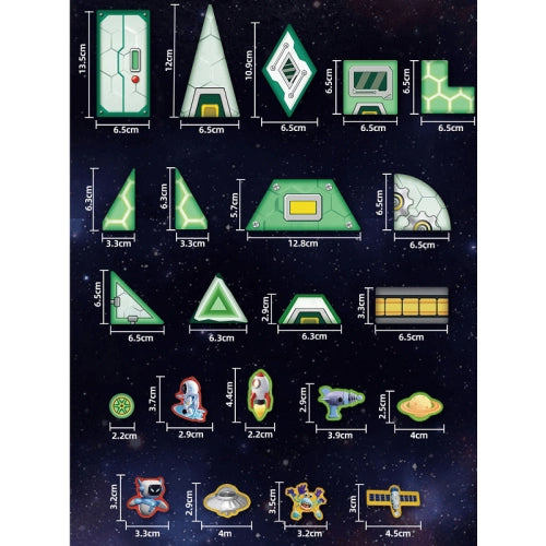 Забавен Детски Магнитен Конструктор С 66 Части Space Trips Sonne