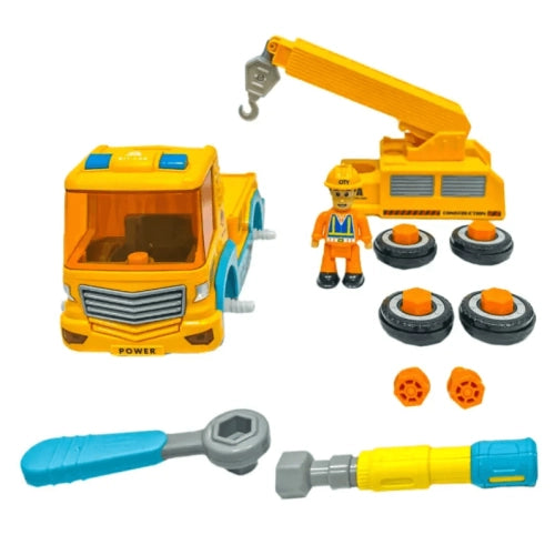 Longshot Детско Камионче Сглобяем Кран С Издърпване Назад Sonne