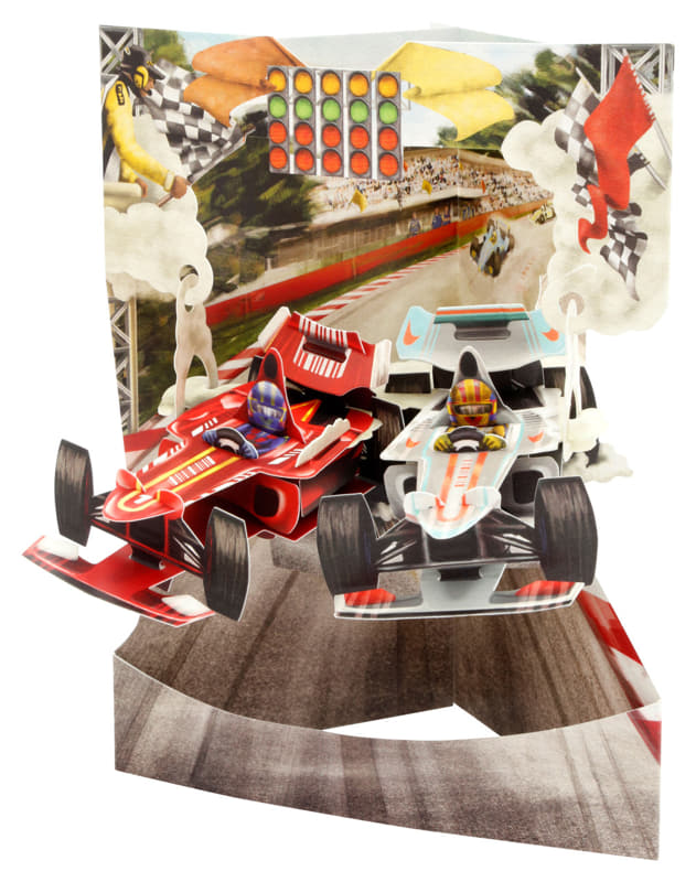 Картонена Люлееща Картичка Racing Cars Santoro