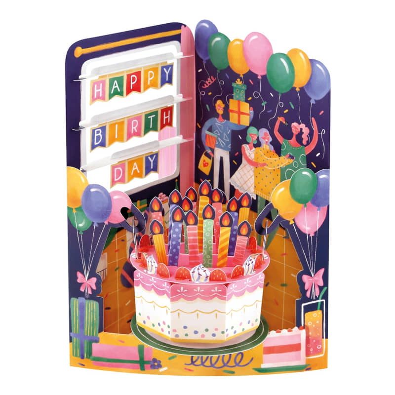 Картонена Люлееща Картичка Birthday Celebration Santoro