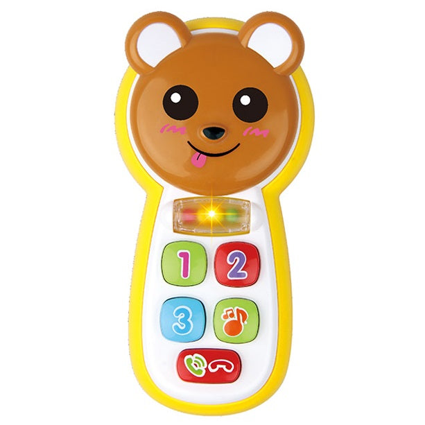 Learning Fun mackós telefon, sárga, Raya Toys