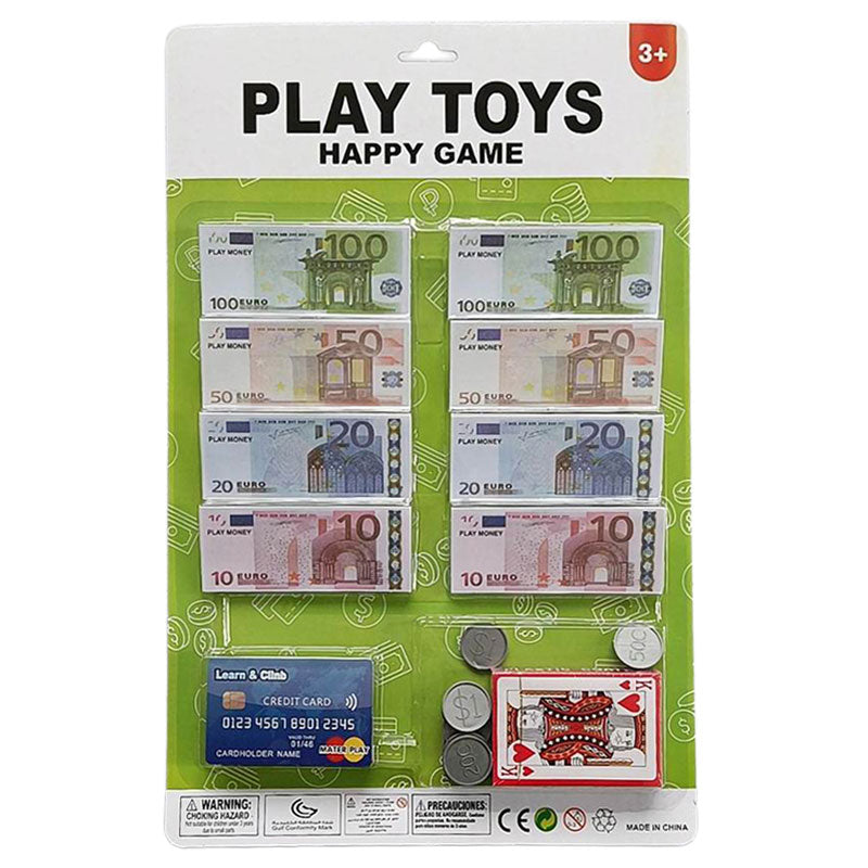 Raya Toys játékkészlet kártyákkal és bankjegyekkel