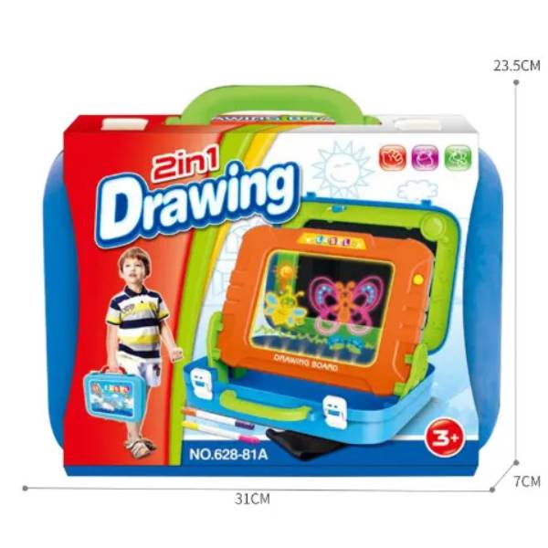 Raya Toys 2 az 1-ben rajzkészlet bőröndben