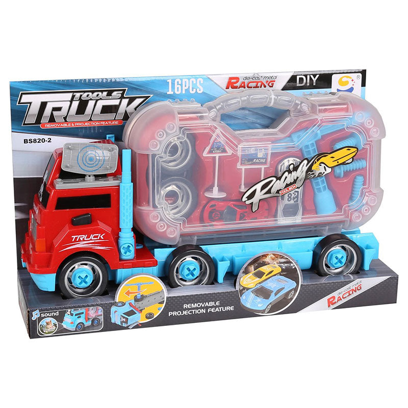Камионче Куфар С Инструменти И Коли Червен Raya Toys