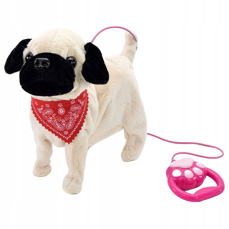 Ходещо Куче Мопс С Каишка Raya Toys