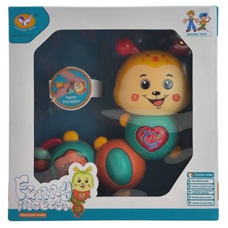 Бебешко Червейче Жълт Raya Toys