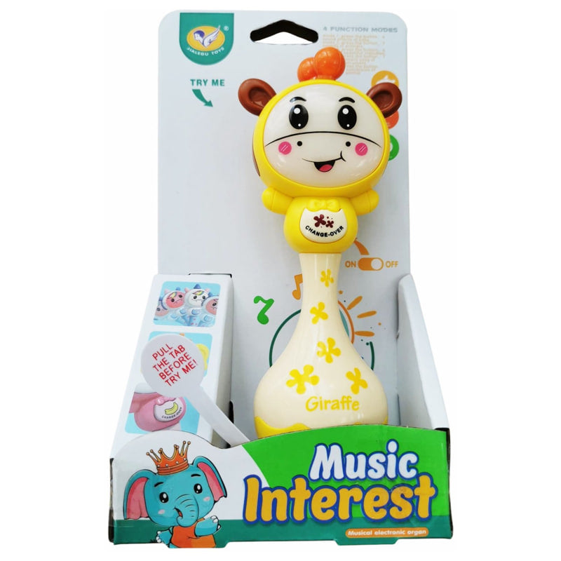 Бебешка Музикална Дрънкалка Жирафче Raya Toys