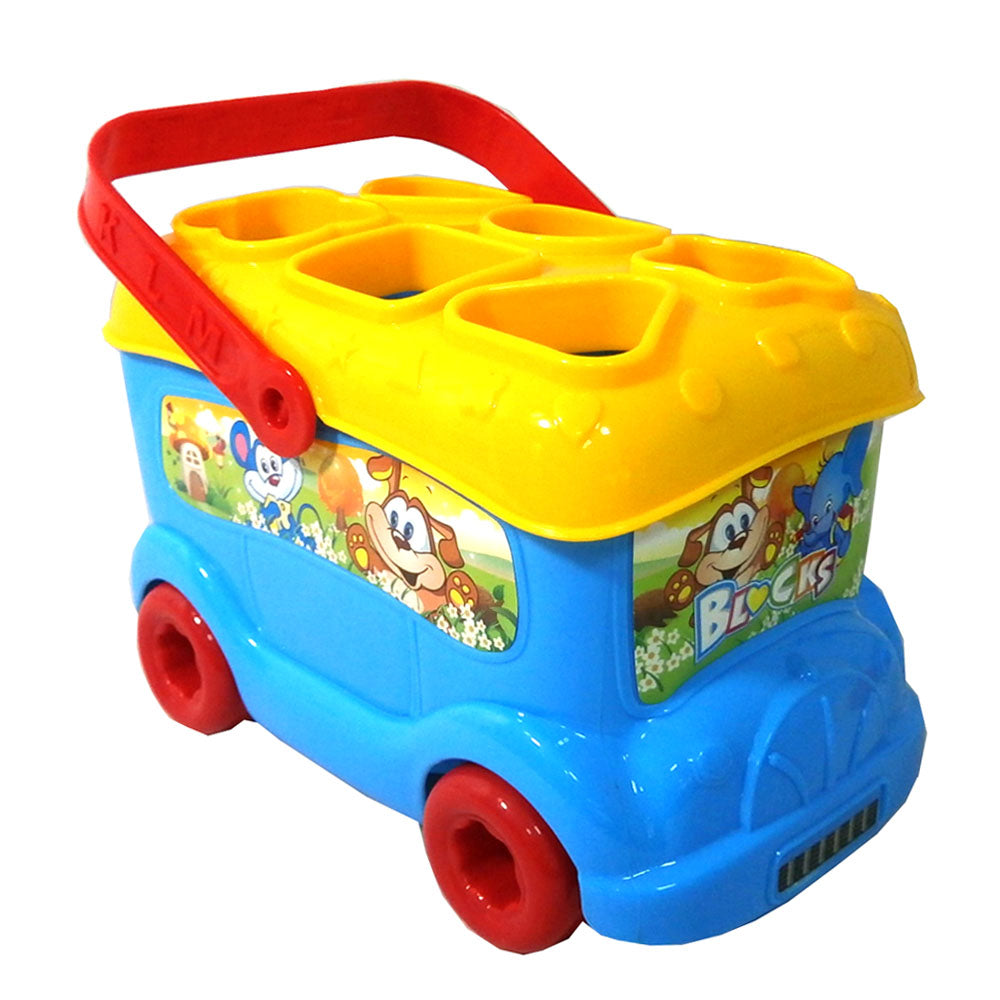 Raya Toys kék formabeillesztő kisautó