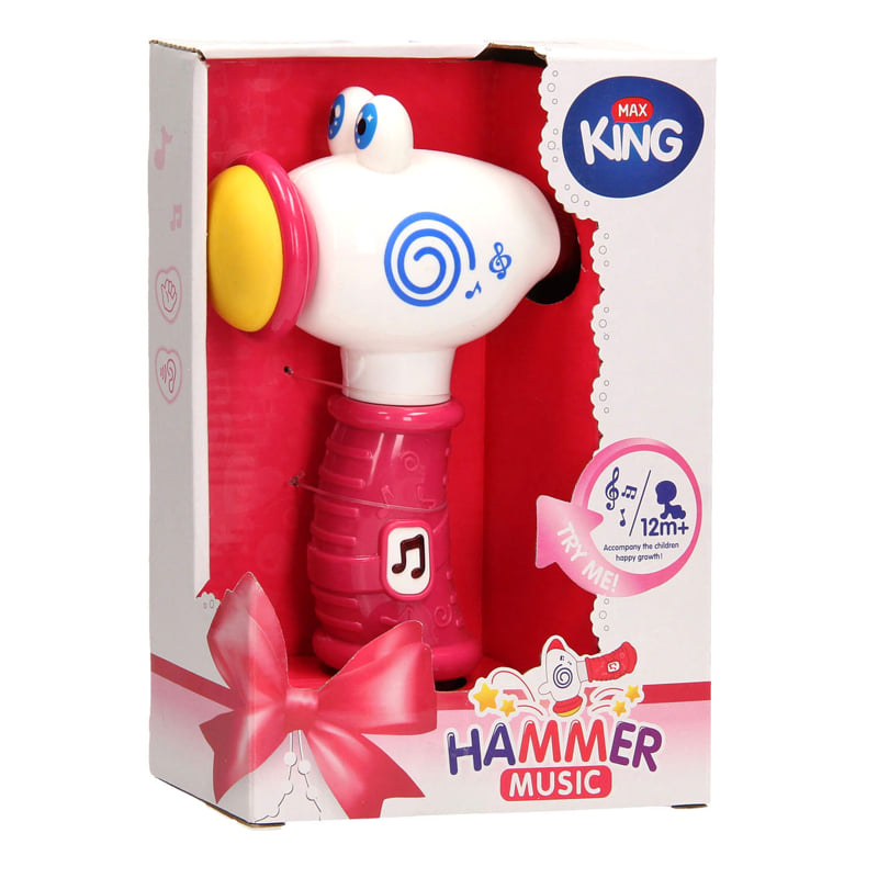 Бебешко Музикално Чукче Розов Raya Toys